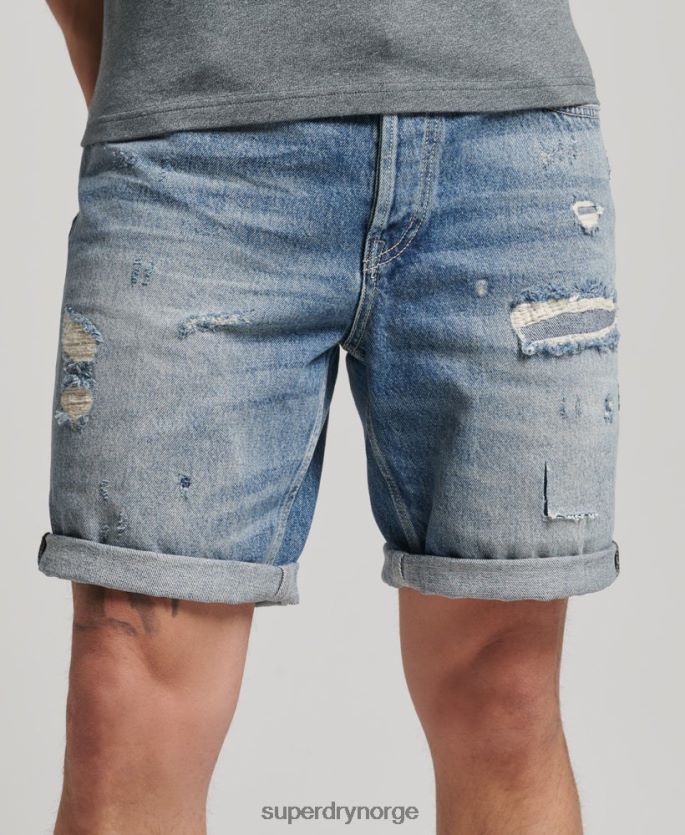 Superdry blå klær 86P46D277 vintage rette shorts menn