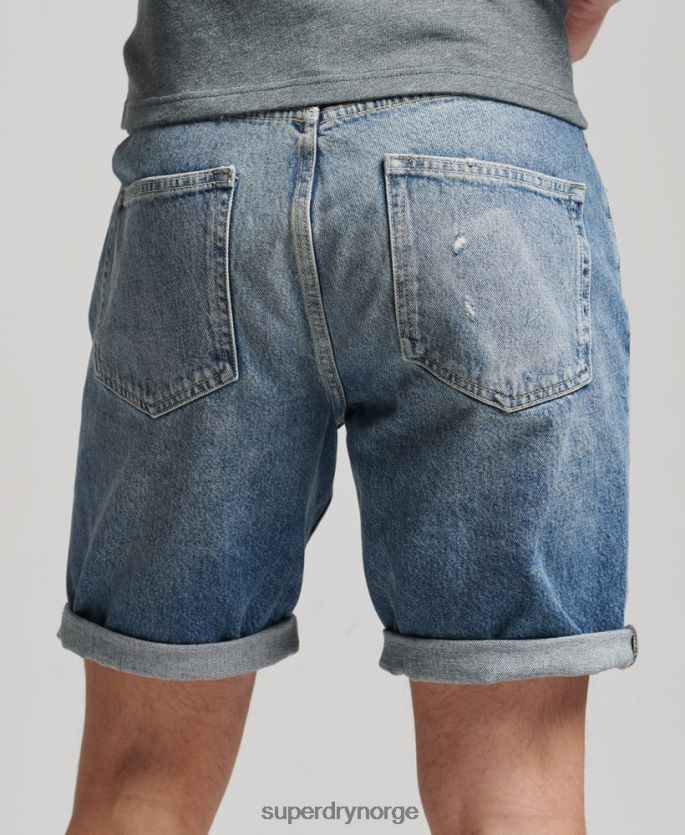 Superdry blå klær 86P46D277 vintage rette shorts menn