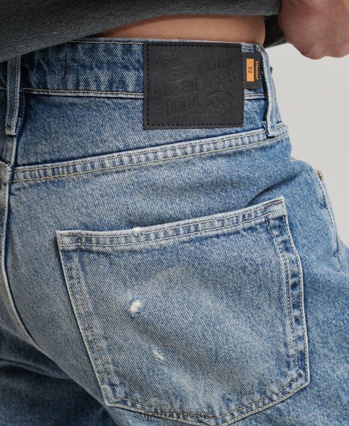 Superdry blå klær 86P46D277 vintage rette shorts menn