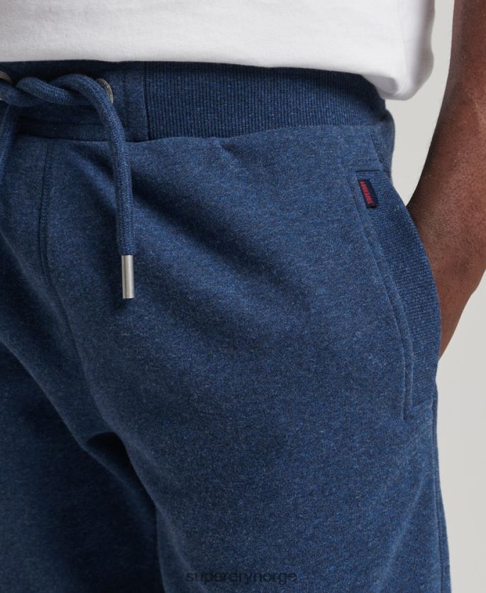 Superdry blå klær 86P46D352 jerseyshorts med vintage logo i økologisk bomull menn