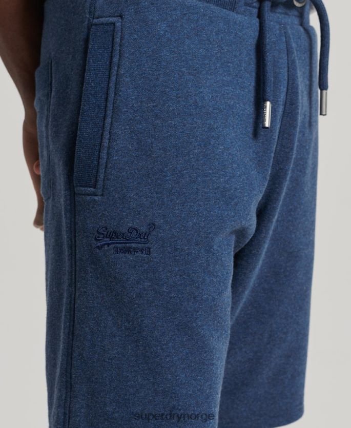Superdry blå klær 86P46D352 jerseyshorts med vintage logo i økologisk bomull menn