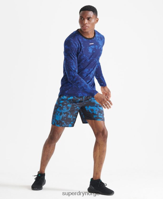Superdry blå klær 86P46D5379 løpeshorts menn