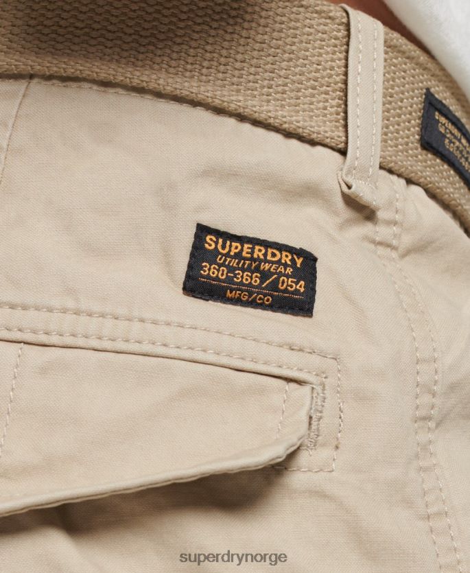 Superdry brun klær 86P46D269 tunge cargo-shorts i økologisk bomull menn