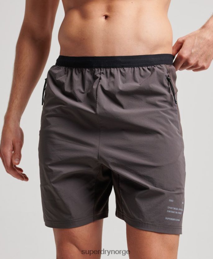 Superdry grå klær 86P46D1409 trene hybridshorts menn