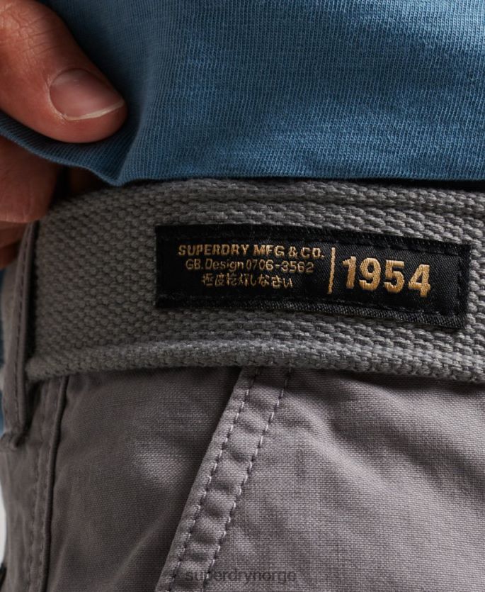 Superdry grå klær 86P46D256 tunge cargo-shorts i økologisk bomull menn