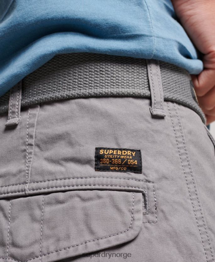 Superdry grå klær 86P46D256 tunge cargo-shorts i økologisk bomull menn