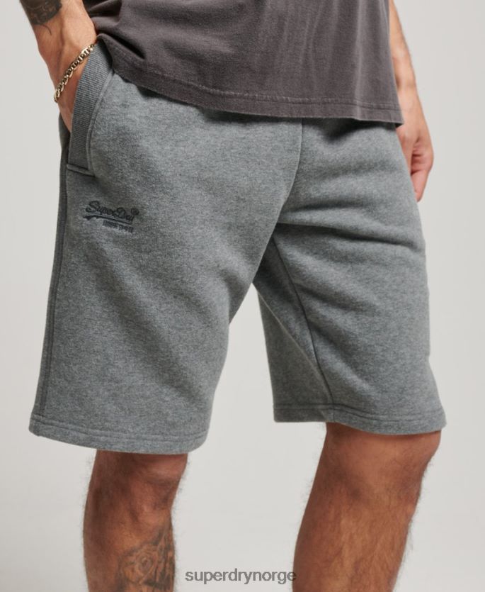 Superdry grå klær 86P46D261 vintage logobrodert jerseyshorts menn