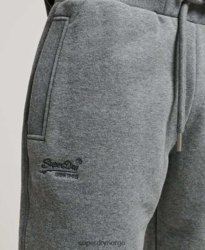 Superdry grå klær 86P46D261 vintage logobrodert jerseyshorts menn