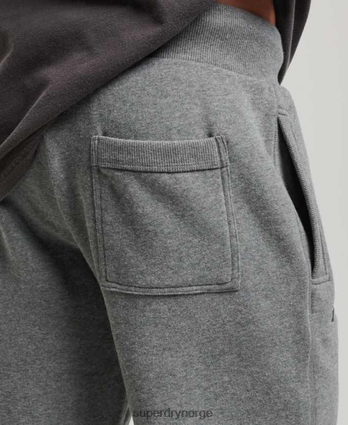Superdry grå klær 86P46D261 vintage logobrodert jerseyshorts menn