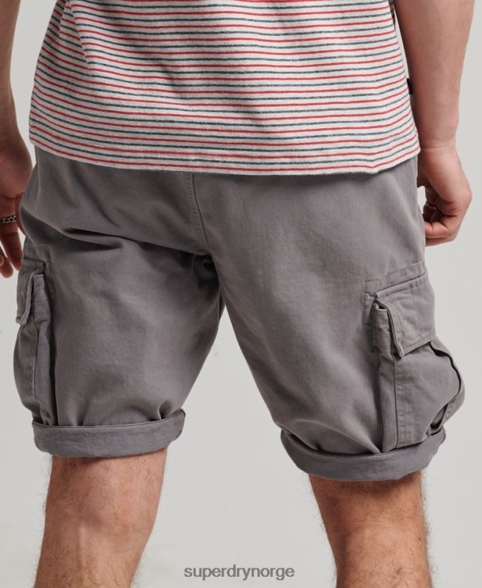 Superdry grå klær 86P46D335 organisk bomull vintage core cargo tunge shorts menn