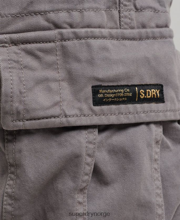 Superdry grå klær 86P46D335 organisk bomull vintage core cargo tunge shorts menn