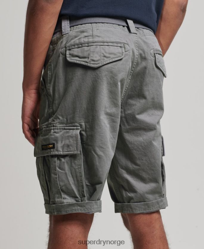 Superdry grå klær 86P46D343 organisk bomull vintage core cargo tunge shorts menn