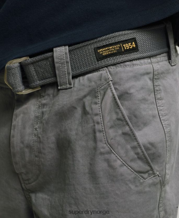 Superdry grå klær 86P46D343 organisk bomull vintage core cargo tunge shorts menn
