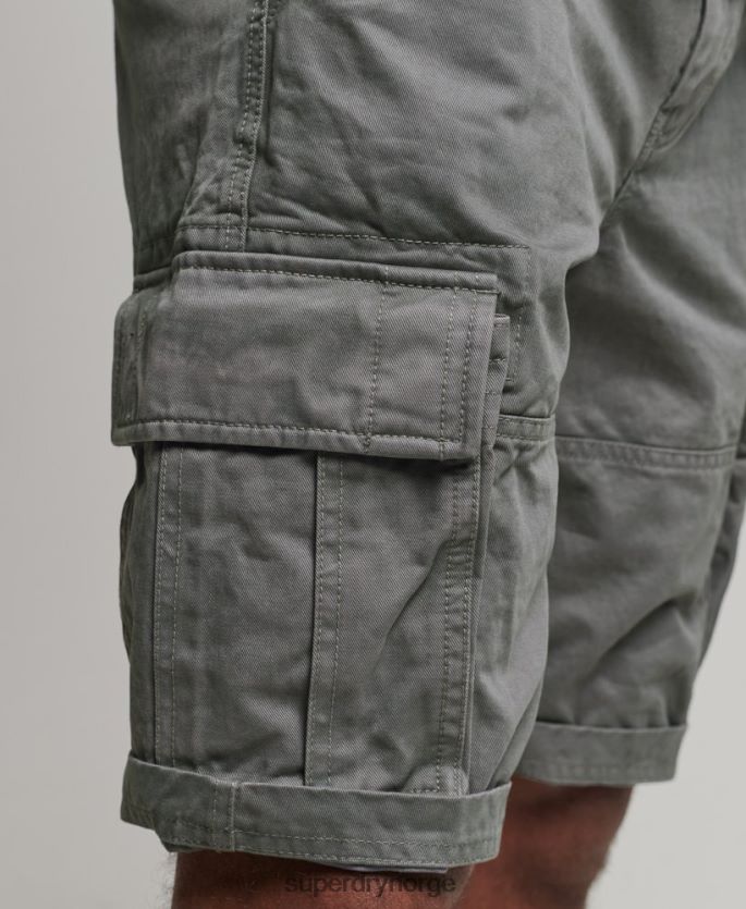 Superdry grå klær 86P46D343 organisk bomull vintage core cargo tunge shorts menn
