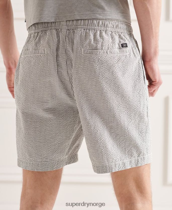 Superdry grå klær 86P46D6438 seersucker shorts med snøring menn