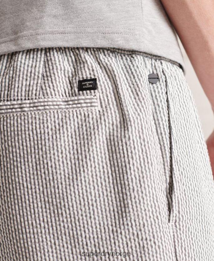 Superdry grå klær 86P46D6438 seersucker shorts med snøring menn