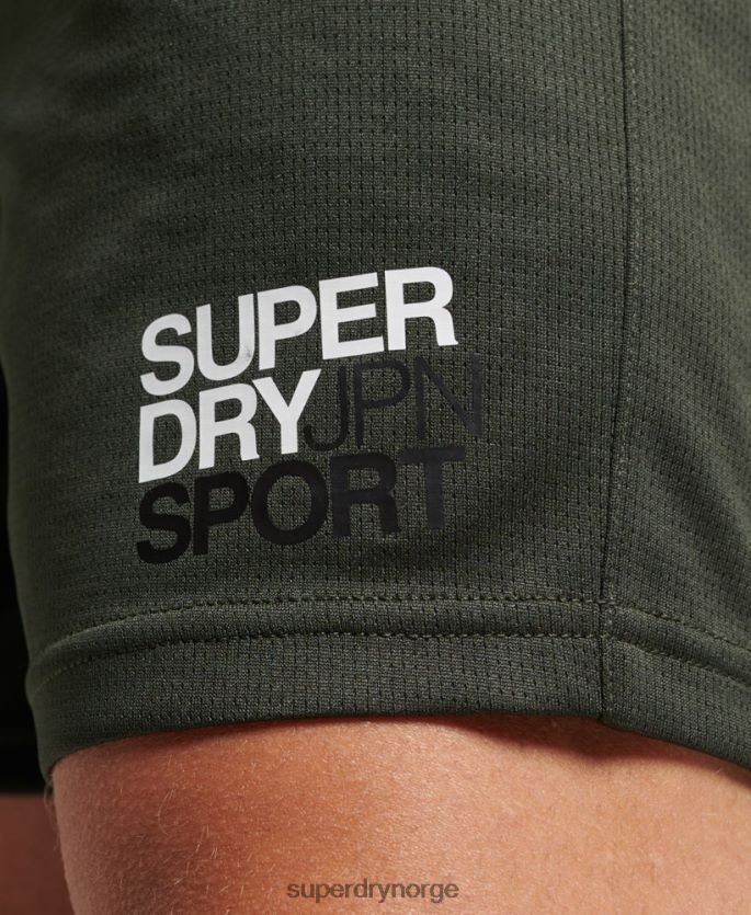 Superdry grønn klær 86P46D1404 core avslappet shorts menn