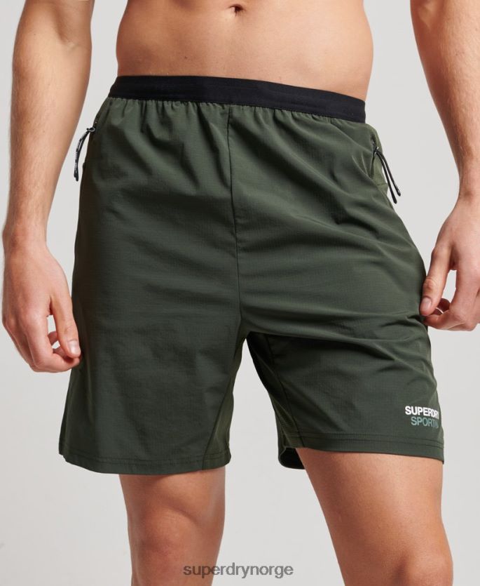 Superdry grønn klær 86P46D1412 trene hybridshorts menn