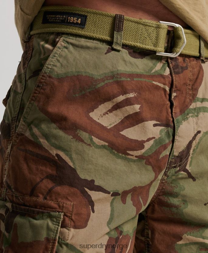 Superdry grønn klær 86P46D271 tunge cargo-shorts i økologisk bomull menn