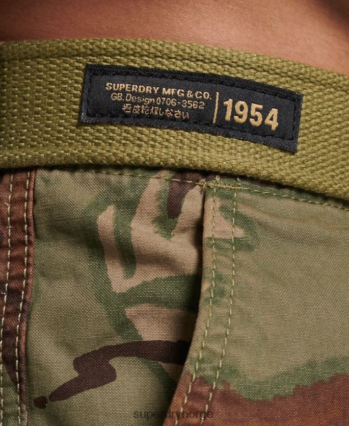 Superdry grønn klær 86P46D271 tunge cargo-shorts i økologisk bomull menn
