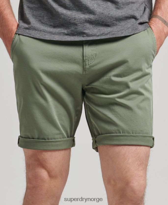 Superdry grønn klær 86P46D314 chino-shorts i økologisk bomull menn