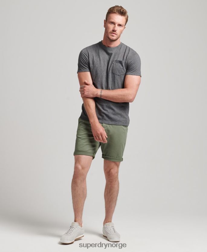 Superdry grønn klær 86P46D314 chino-shorts i økologisk bomull menn