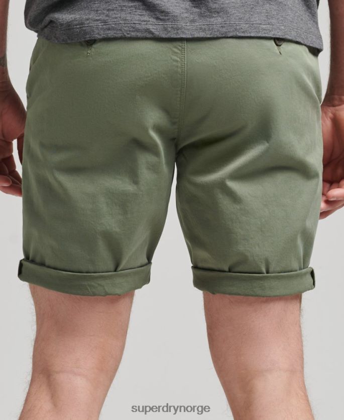 Superdry grønn klær 86P46D314 chino-shorts i økologisk bomull menn