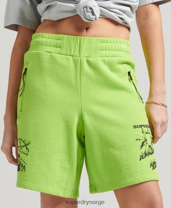 Superdry grønn klær 86P46D357 x overflødig jerseyshorts menn