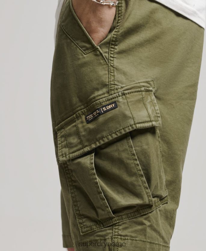 Superdry kaki klær 86P46D246 cargo-shorts i økologisk bomull menn