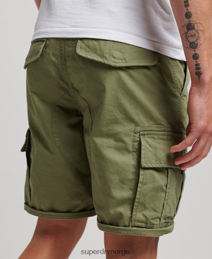 Superdry kaki klær 86P46D263 tunge cargo-shorts i økologisk bomull menn