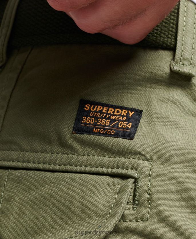 Superdry kaki klær 86P46D263 tunge cargo-shorts i økologisk bomull menn