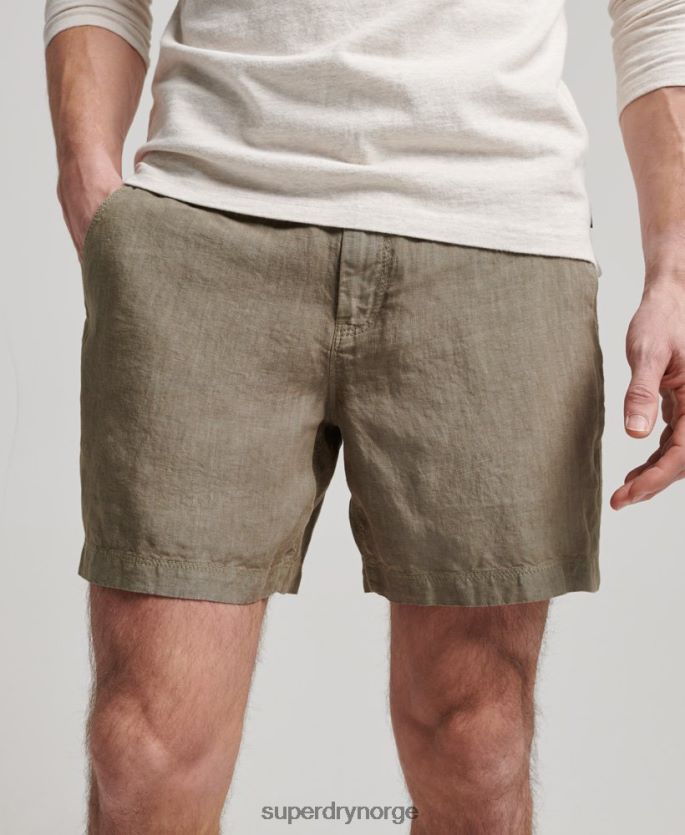 Superdry kaki klær 86P46D270 overfarget linshorts menn