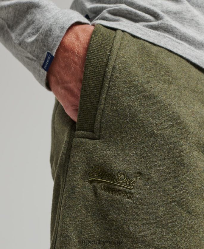 Superdry kaki klær 86P46D289 vintage logobrodert jerseyshorts menn