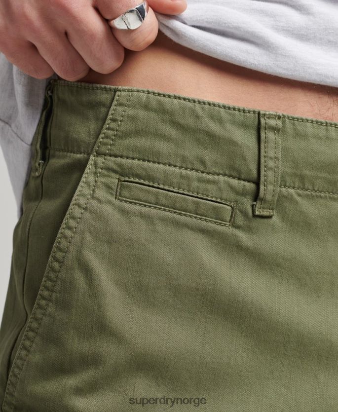 Superdry kaki klær 86P46D312 vintage offiser chino-shorts menn