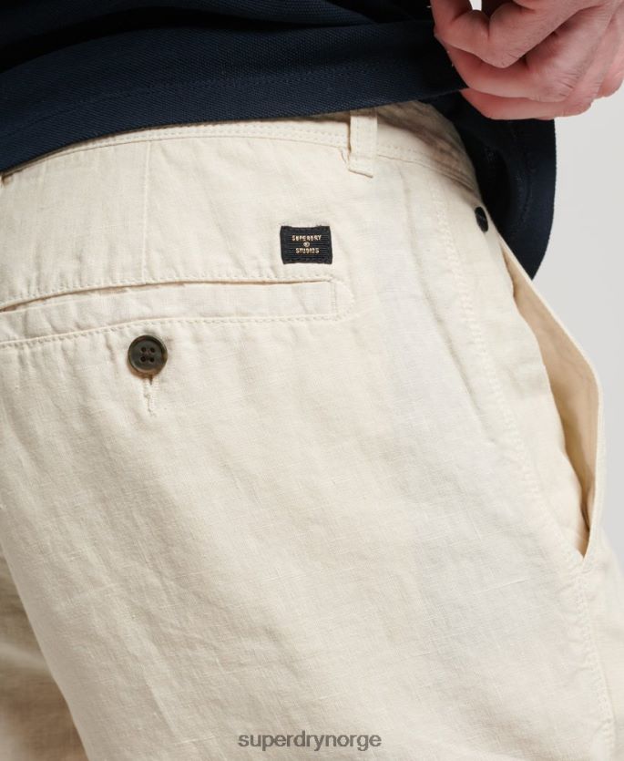 Superdry krem klær 86P46D54 overfarget linshorts menn