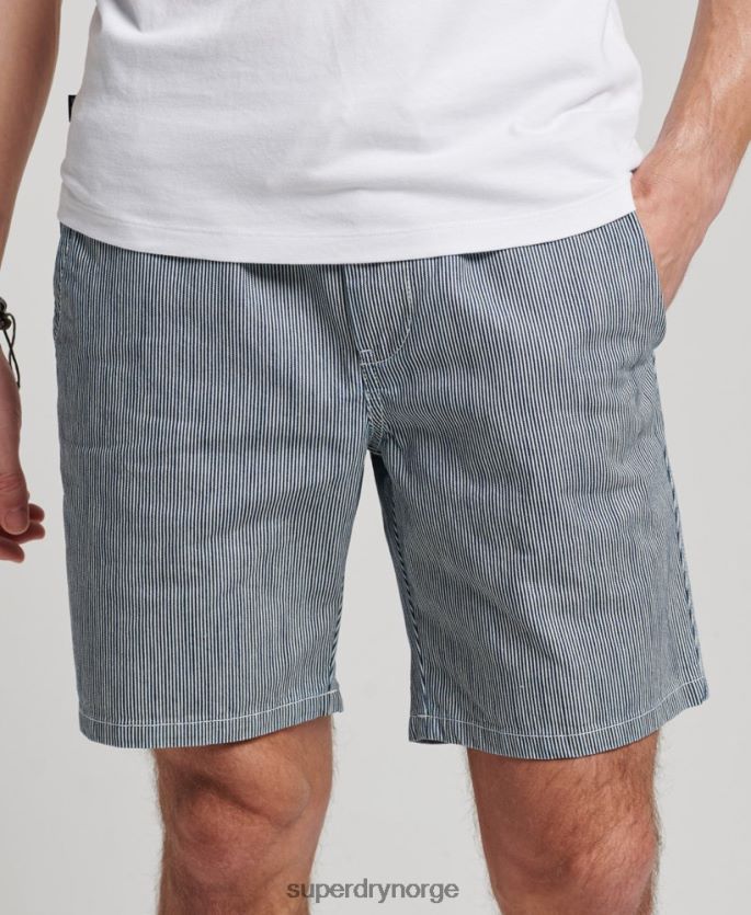 Superdry lyse blå klær 86P46D259 overfarget shorts menn