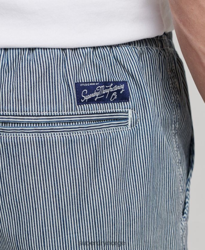 Superdry lyse blå klær 86P46D259 overfarget shorts menn