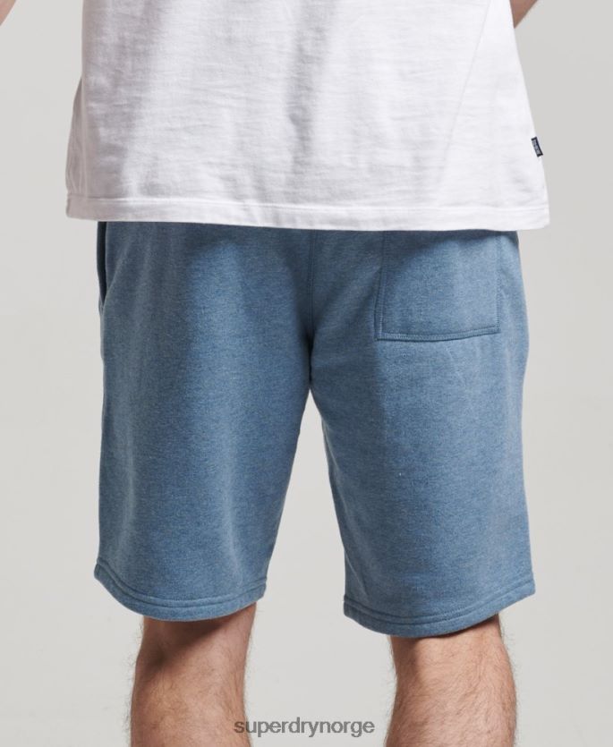 Superdry lyse blå klær 86P46D320 vintage logobrodert jerseyshorts menn