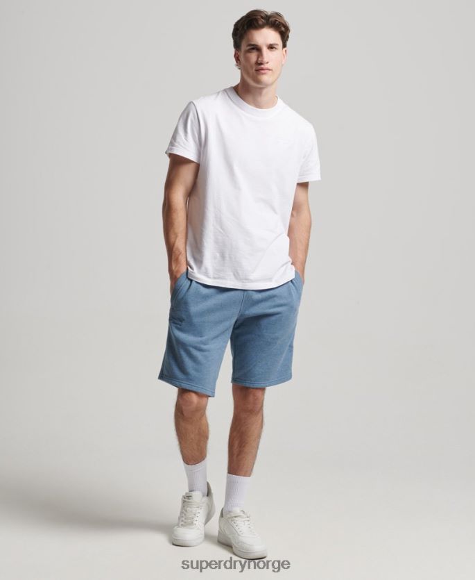 Superdry lyse blå klær 86P46D320 vintage logobrodert jerseyshorts menn