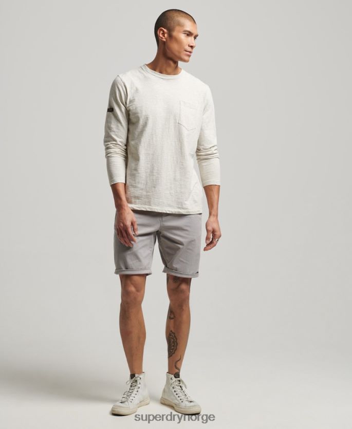 Superdry lysegrå klær 86P46D253 core chino-shorts menn