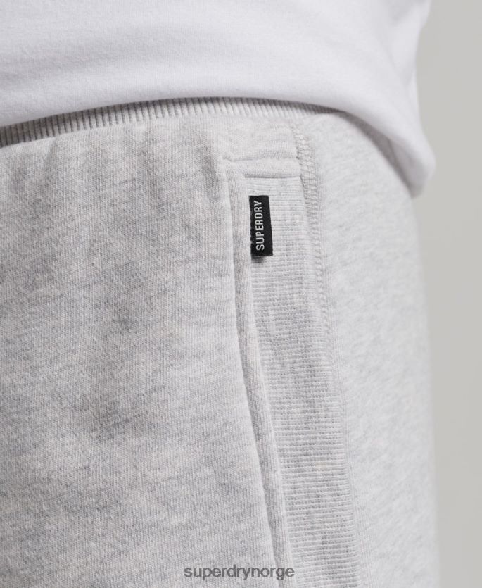 Superdry lysegrå klær 86P46D294 vintage logobrodert jerseyshorts menn