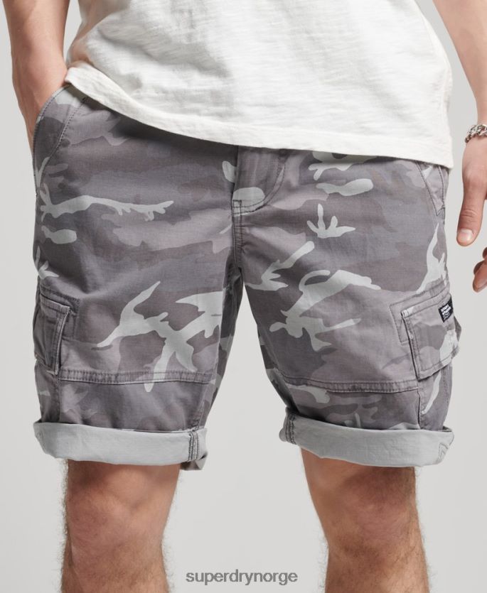 Superdry lysegrå klær 86P46D334 core cargo shorts menn