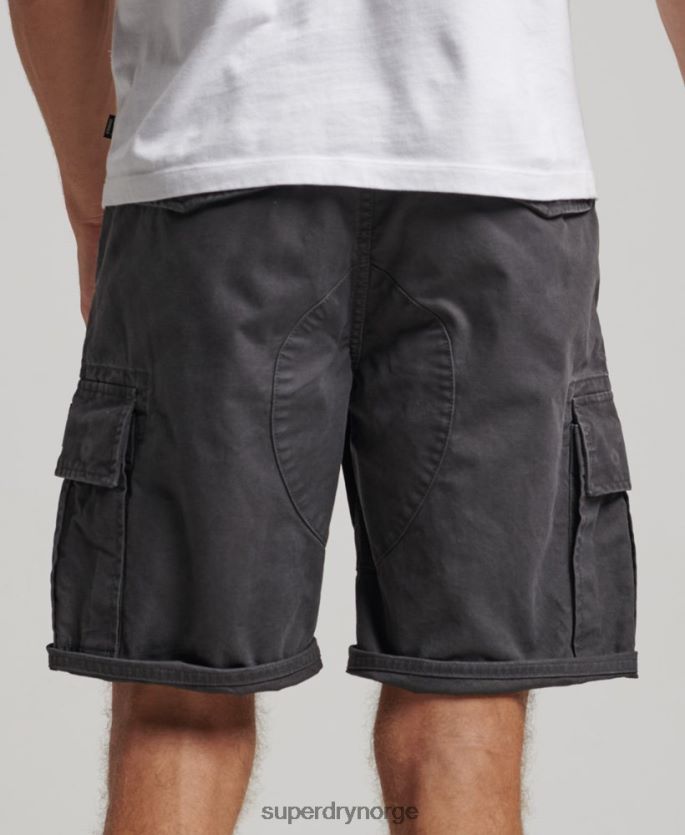 Superdry mørk grå klær 86P46D250 tunge cargo-shorts i økologisk bomull menn