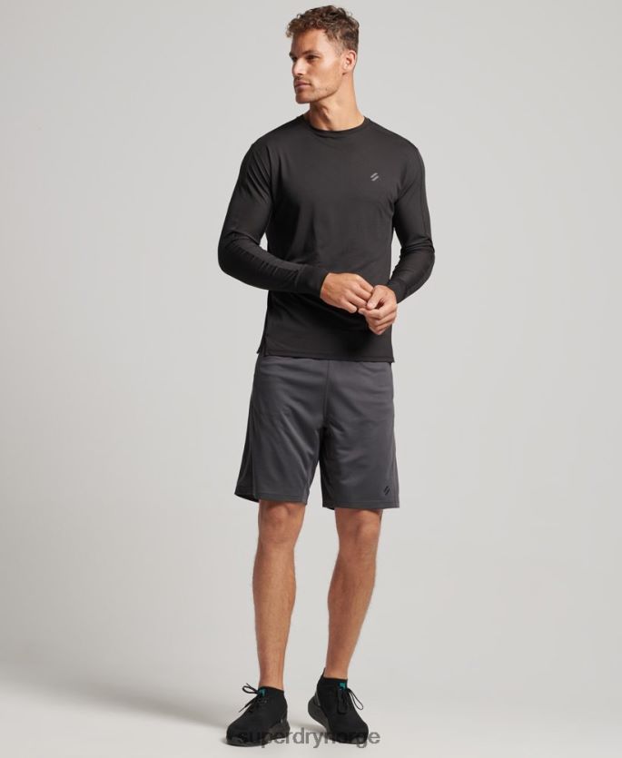 Superdry mørk grå klær 86P46D318 core avslappet shorts menn