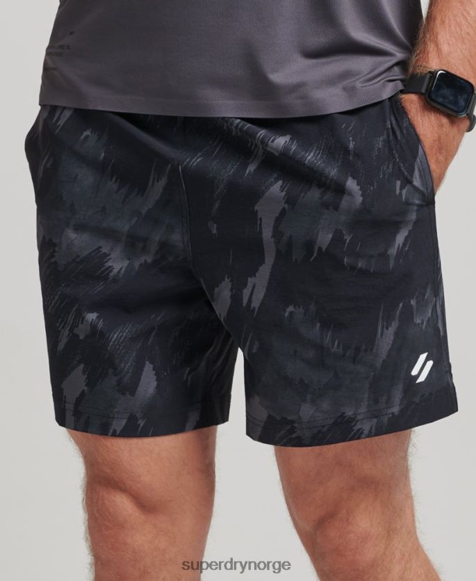Superdry mørk grå klær 86P46D333 kjernevevde multisportshorts menn