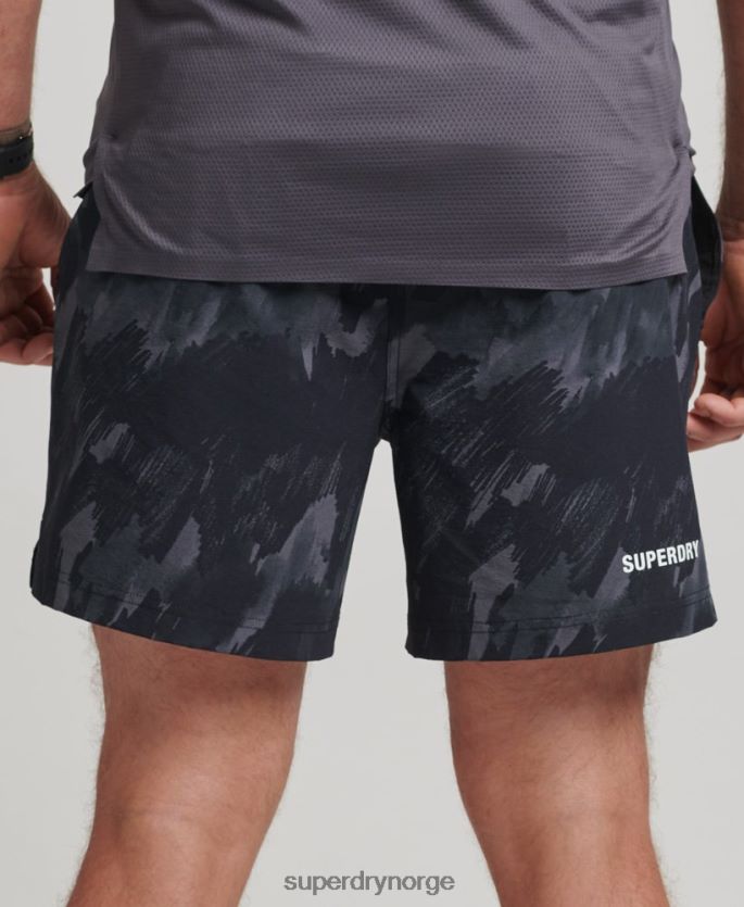 Superdry mørk grå klær 86P46D333 kjernevevde multisportshorts menn