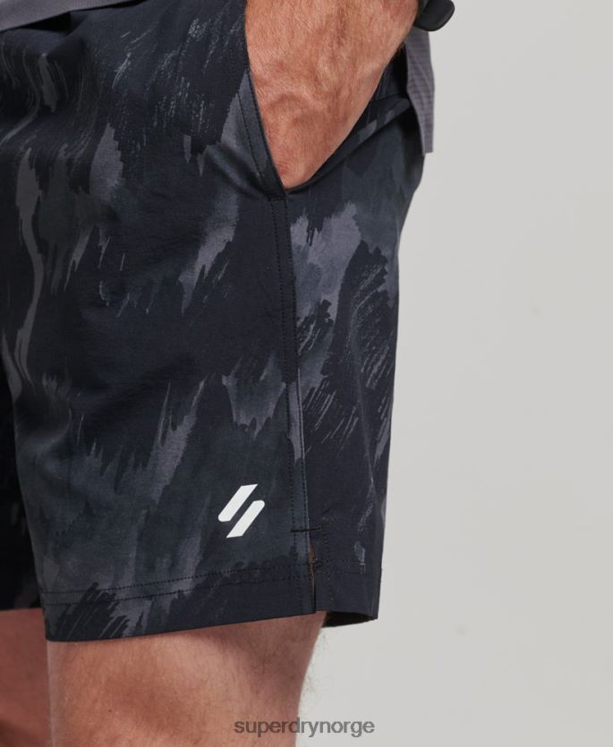 Superdry mørk grå klær 86P46D333 kjernevevde multisportshorts menn