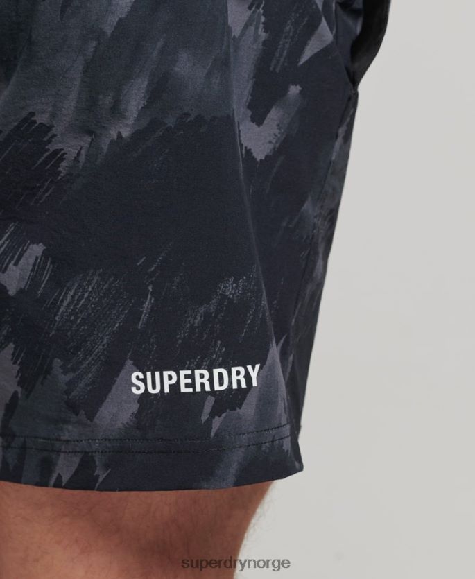 Superdry mørk grå klær 86P46D333 kjernevevde multisportshorts menn
