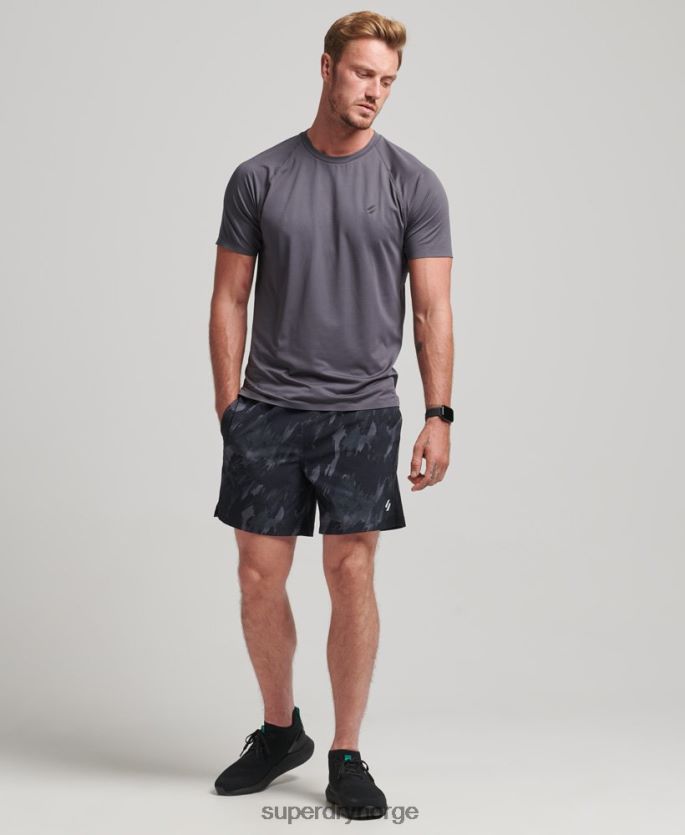 Superdry mørk grå klær 86P46D333 kjernevevde multisportshorts menn