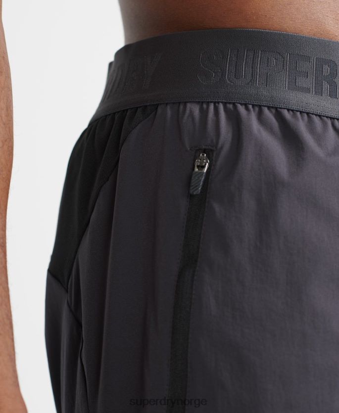 Superdry mørk grå klær 86P46D356 train premium lag shorts menn